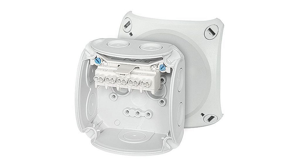 Junction Box, 2.5mm², 93x62x93mm, Cable Entries 7, Polypropylene